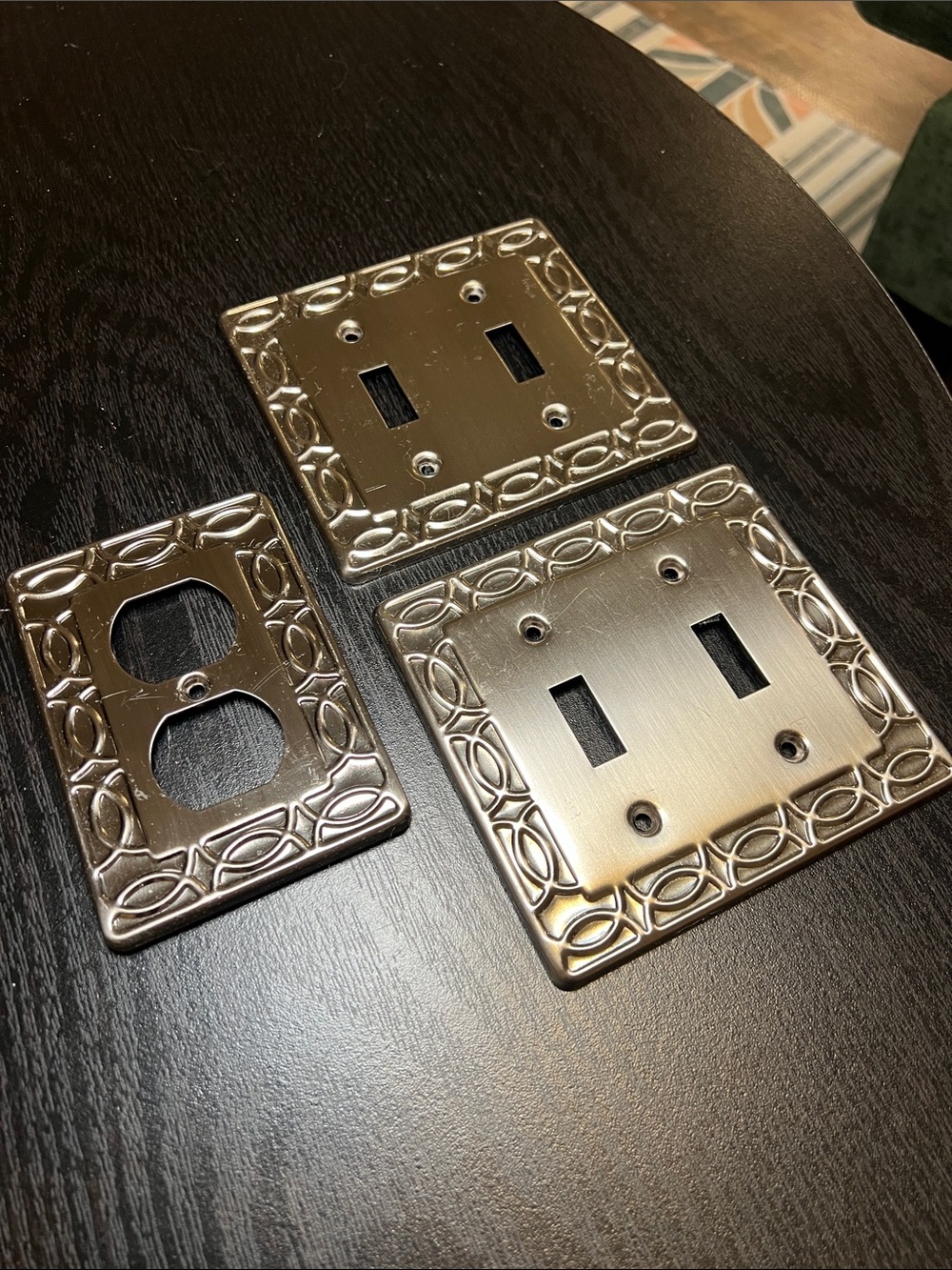 VTG GE Antiqued Gold Embossed Lightswitch Covers and Outlet Cover Wall Plates